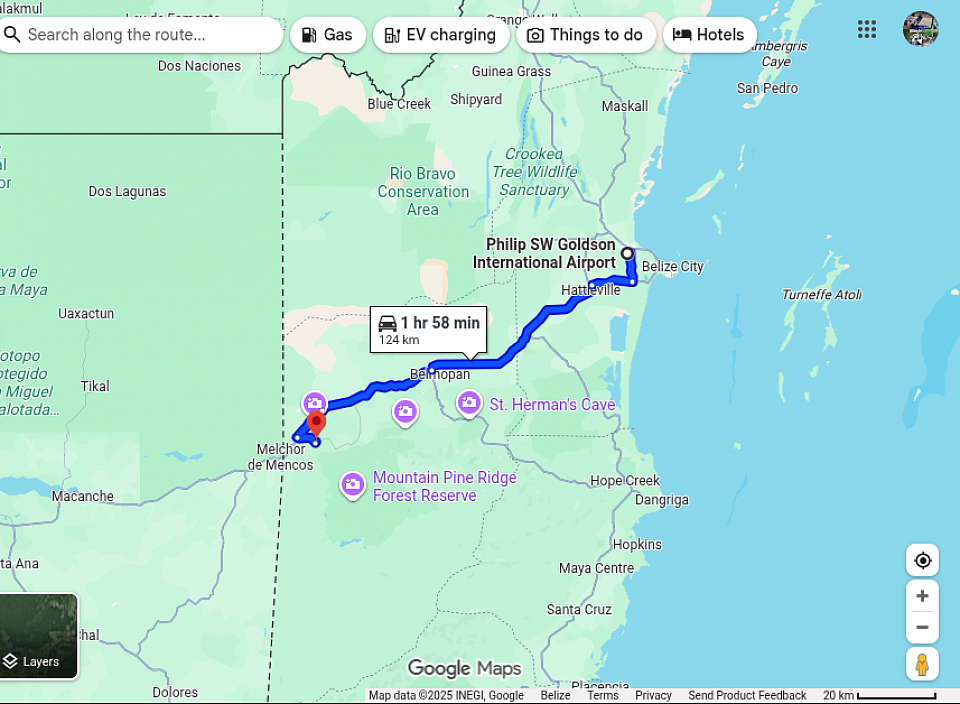 Belize International Airport to Sweet Songs Jungle Lodge